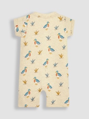 JoJo Maman Bébé Natural Duck & Stripe 2-Pack Rompers - Image 5 of 6