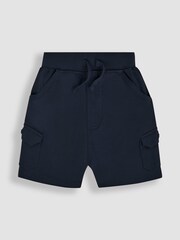 JoJo Maman Bébé Orange 2-Pack Jersey Cargo Shorts - Image 2 of 5