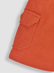 JoJo Maman Bébé Orange 2-Pack Jersey Cargo Shorts - Image 5 of 5