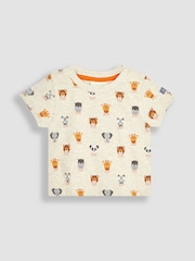 JoJo Maman Bébé Brown Lion Appliqué Trouser Dungarees & T-Shirt Set - Image 7 of 7
