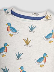 JoJo Maman Bébé Stone 2-Piece Duck Top & Rib Leggings Set - Image 4 of 5