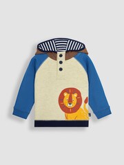 JoJo Maman Bébé Brown 2-Piece Lion Appliqué Hooded Sweatshirt & Leggings Set - Image 2 of 6