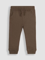 JoJo Maman Bébé Brown 2-Piece Lion Appliqué Hooded Sweatshirt & Leggings Set - Image 3 of 6