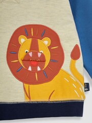 JoJo Maman Bébé Brown 2-Piece Lion Appliqué Hooded Sweatshirt & Leggings Set - Image 6 of 6