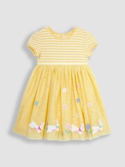 JoJo Maman Bébé Yellow Bunny Tulle Party Dress - Image 1 of 3
