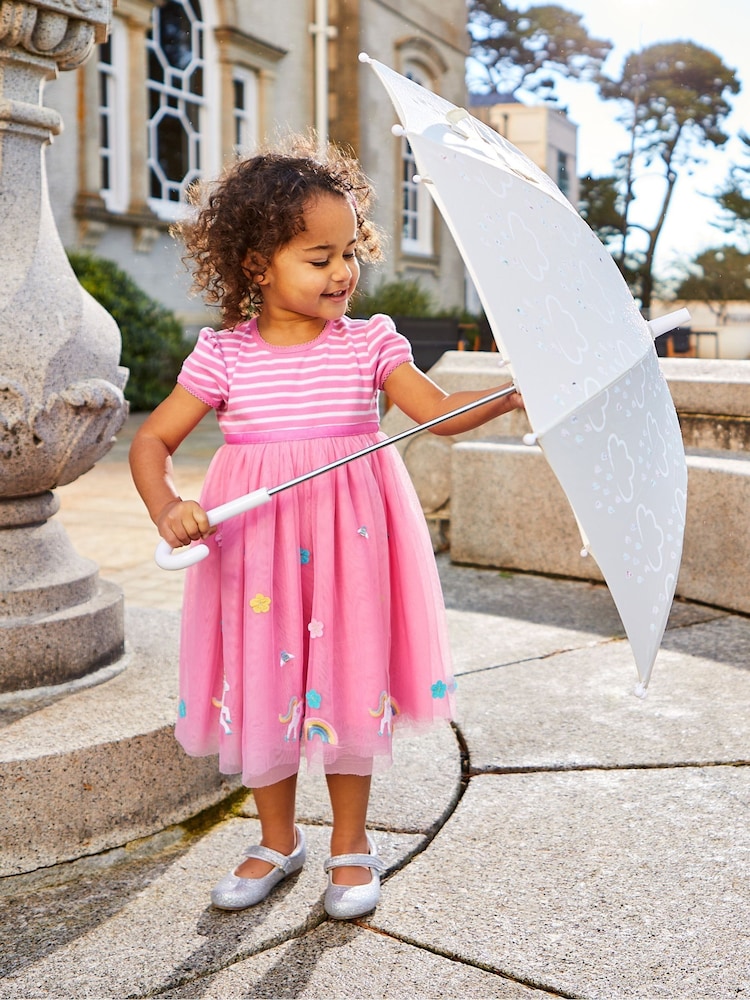 JoJo Maman Bébé Pink Unicorn Tulle Party Dress - Image 1 of 6