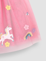JoJo Maman Bébé Pink Unicorn Tulle Party Dress - Image 6 of 6