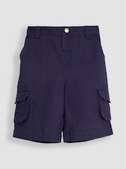 JoJo Maman Bébé Navy Blue Cargo Shorts - Image 2 of 4