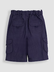 JoJo Maman Bébé Navy Blue Cargo Shorts - Image 3 of 4