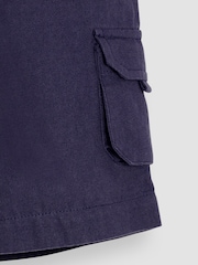 JoJo Maman Bébé Navy Blue Cargo Shorts - Image 4 of 4