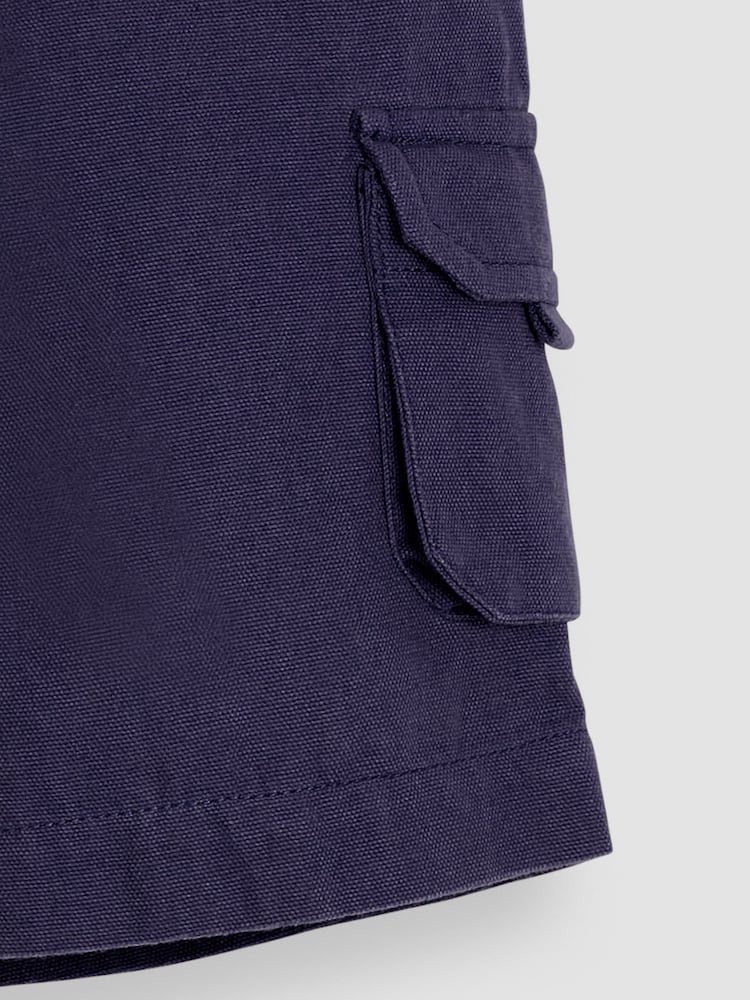 JoJo Maman Bébé Navy Blue Cargo Shorts - Image 4 of 4