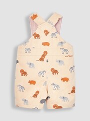 JoJo Maman Bébé Natural Safari Animals Printed Dungarees - Image 2 of 3