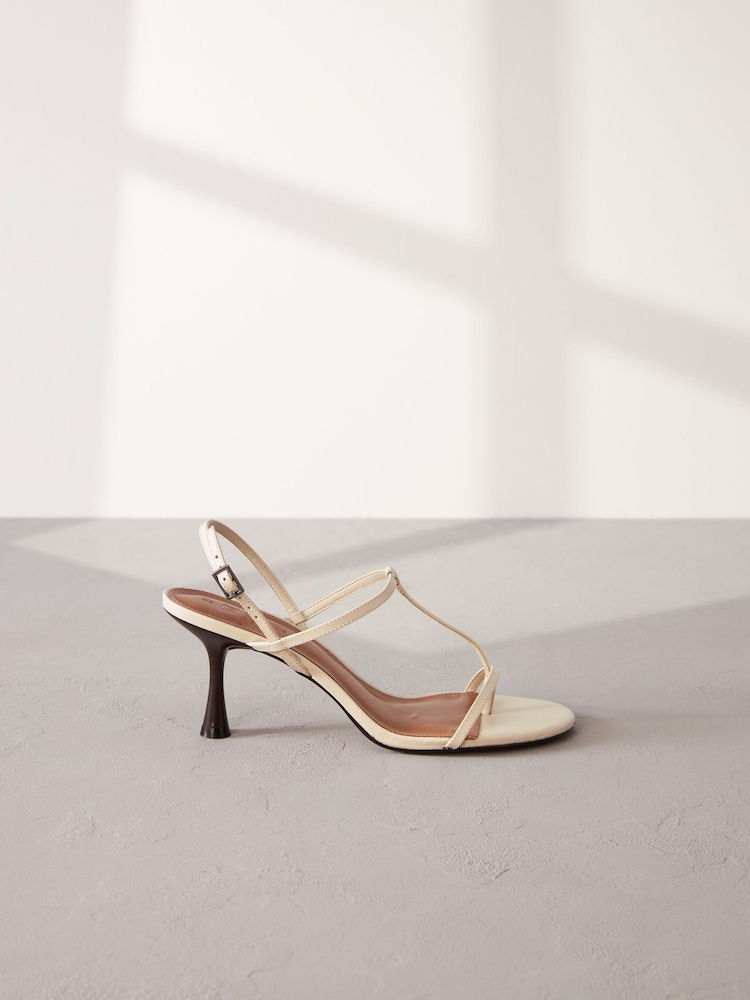 Bone Print Signature Leather Toe Post Heeled Sandals - Image 2 of 6