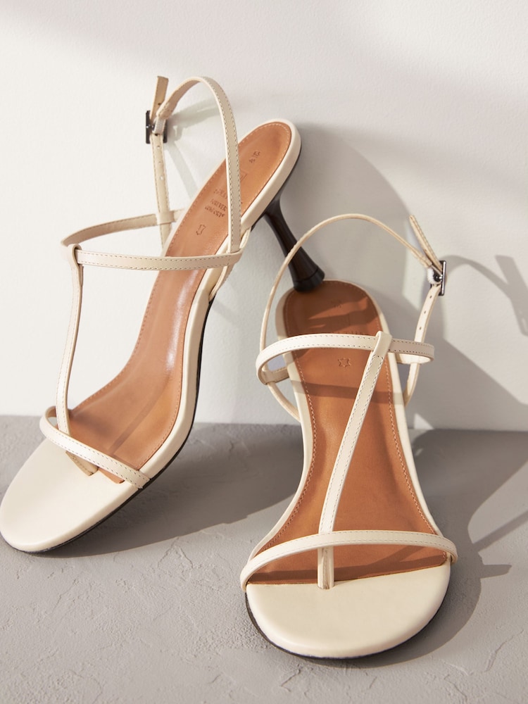 Bone Print Signature Leather Toe Post Heeled Sandals - Image 3 of 6