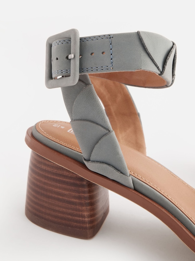 Blue Forever Comfort® Leather Low Block Heel Sandals - Image 6 of 6 Blue Forever Comfort® Leather Low Block Heel Sandals - Image 6 of 6