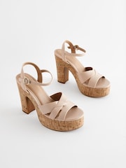 Nude Forever Comfort® Cork Platform Sandals - Image 3 of 7