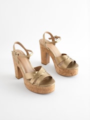 Gold Forever Comfort® Cork Platform Sandals - Image 3 of 8