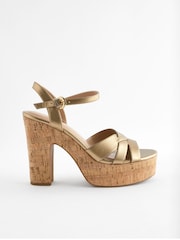 Gold Forever Comfort® Cork Platform Sandals - Image 4 of 8