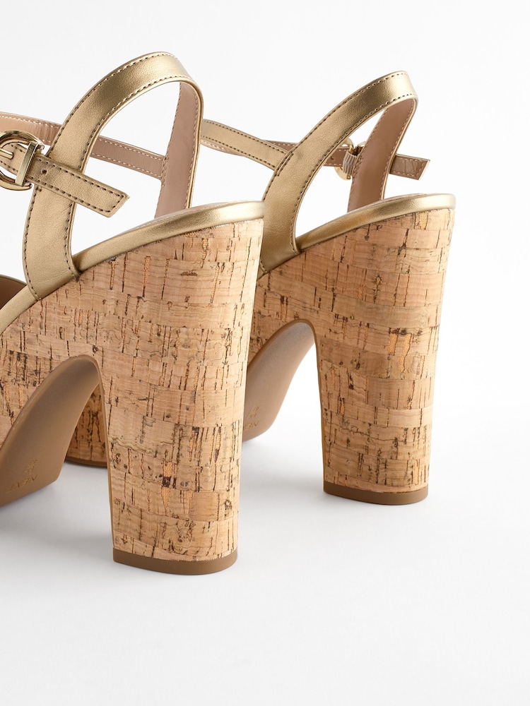 Gold Forever Comfort® Cork Platform Sandals - Image 5 of 8