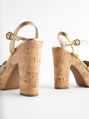 Gold Forever Comfort® Cork Platform Sandals - Image 6 of 8