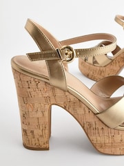 Gold Forever Comfort® Cork Platform Sandals - Image 8 of 8