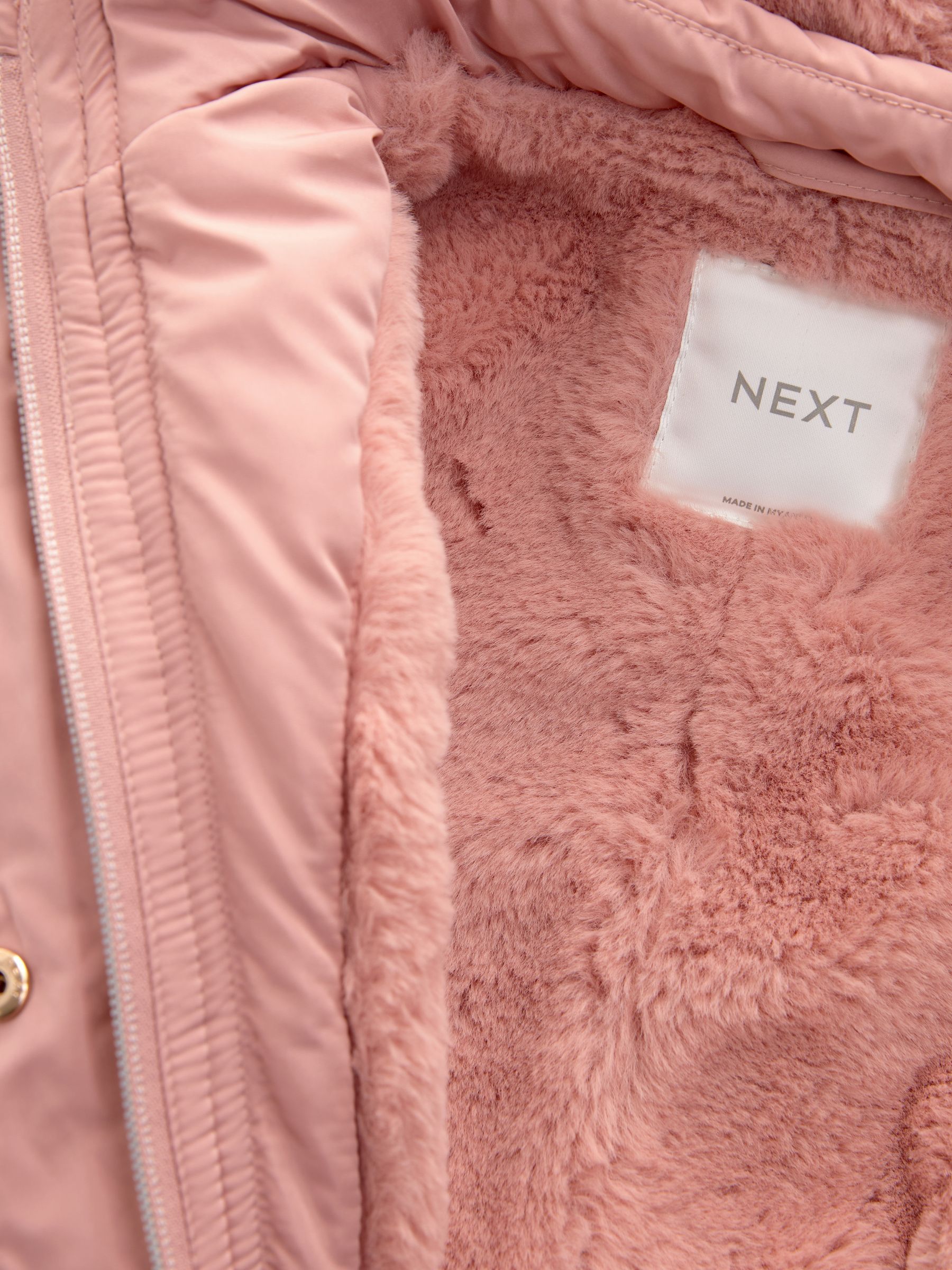 Next：日本 ピンク - Shower Resistant Frill Pocket Parka Coat (3mths-7yrs) from  Next Japan