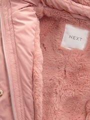 Pink Shower Resistant Frill Pocket Parka Coat (3mths-7yrs) - Image 11 of 13