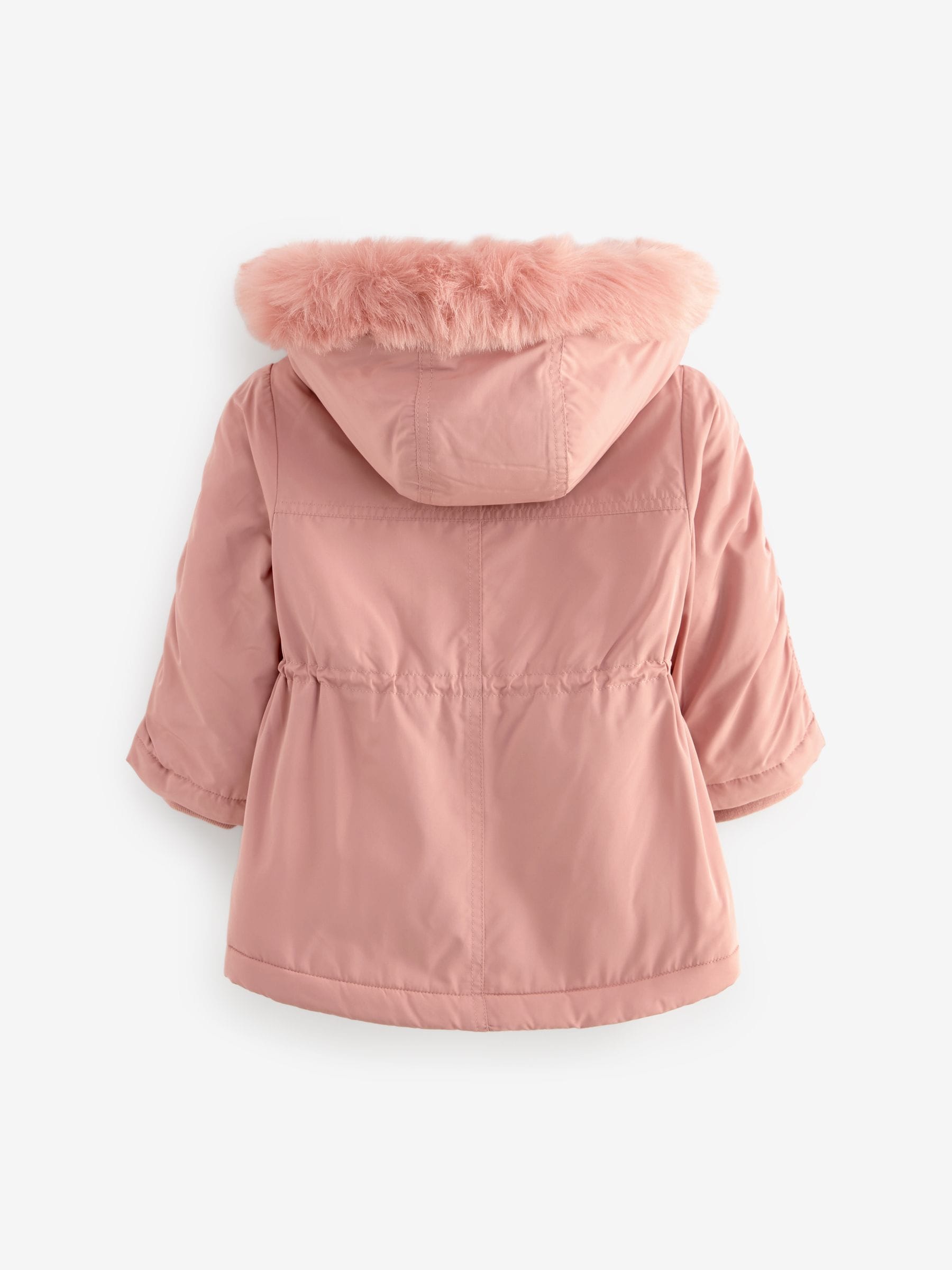 Pink hooded parka discount