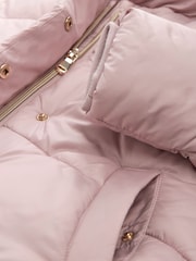 Pink Shower Resistant Faux Fur Lined Hooded Padded Coat (3mths-7yrs) - Image 8 of 10