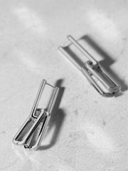 Mint Velvet Silver Link Earrings - Image 2 of 3
