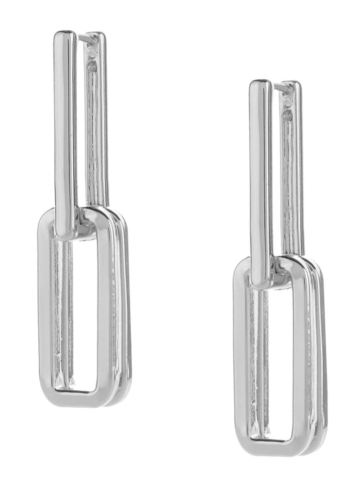 Mint Velvet Silver Link Earrings - Image 3 of 3