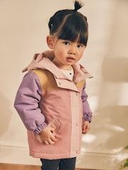 Pink Waterproof Colourblock Jacket (3mths-7yrs) - Image 1 of 11