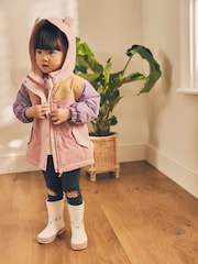 Pink Waterproof Colourblock Jacket (3mths-7yrs) - Image 2 of 11