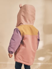 Pink Waterproof Colourblock Jacket (3mths-7yrs) - Image 3 of 11