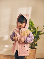 Pink Waterproof Colourblock Jacket (3mths-7yrs) - Image 4 of 11