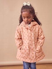 Pink Shower Resistant AOP Skirted Coat (3mths-7yrs) - Image 2 of 9