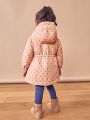 Pink Shower Resistant AOP Skirted Coat (3mths-7yrs) - Image 4 of 9