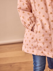 Pink Shower Resistant AOP Skirted Coat (3mths-7yrs) - Image 5 of 9