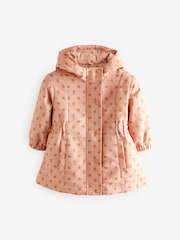Pink Shower Resistant AOP Skirted Coat (3mths-7yrs) - Image 6 of 9