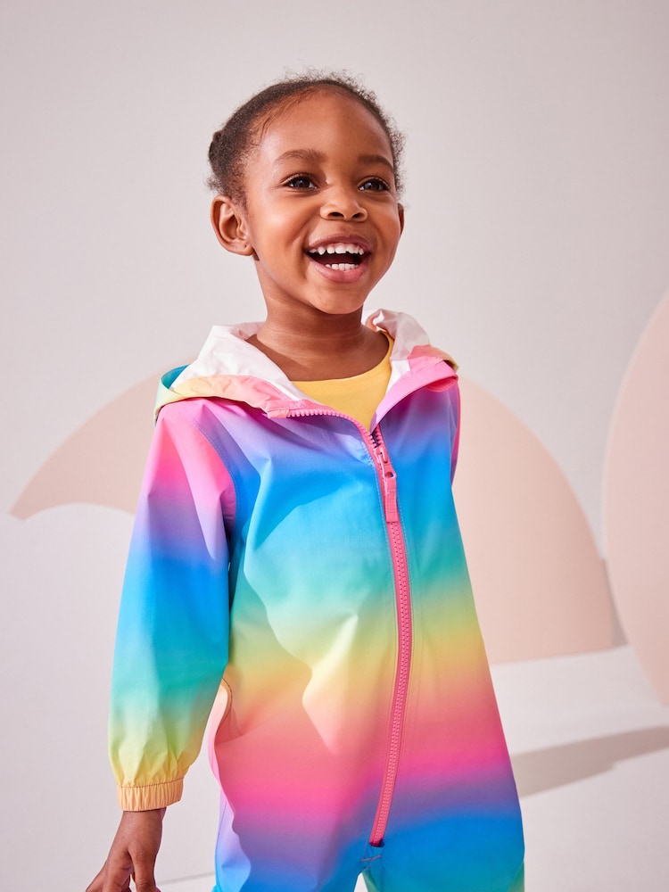 Regenbogen/Farbverlauf - Wasserdichter Matschanzug mit Kapuze (3 Monate bis 7 Jahre) - Bild 2 von 9 Regenbogen/Farbverlauf - Wasserdichter Matschanzug mit Kapuze (3 Monate bis 7 Jahre) - Bild 2 von 9