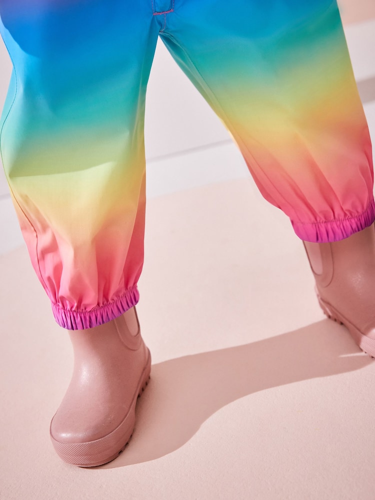 Rainbow Ombre Waterproof Hooded Puddlesuit (3mths-7yrs) - Image 5 of 9