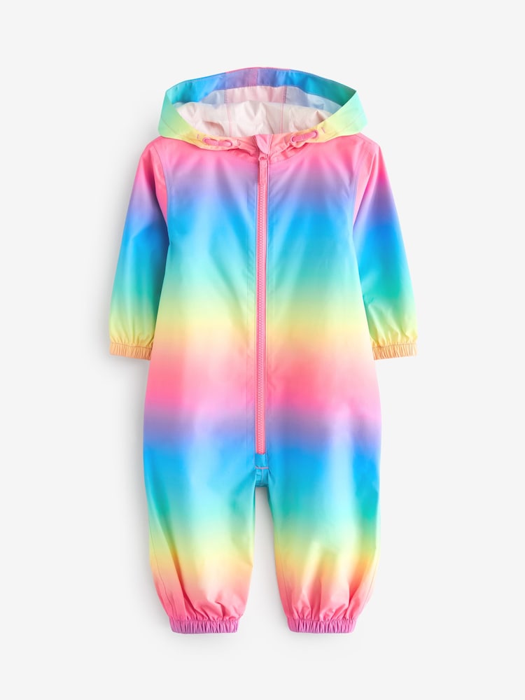 Rainbow Ombre Waterproof Hooded Puddlesuit (3mths-7yrs) - Image 6 of 9