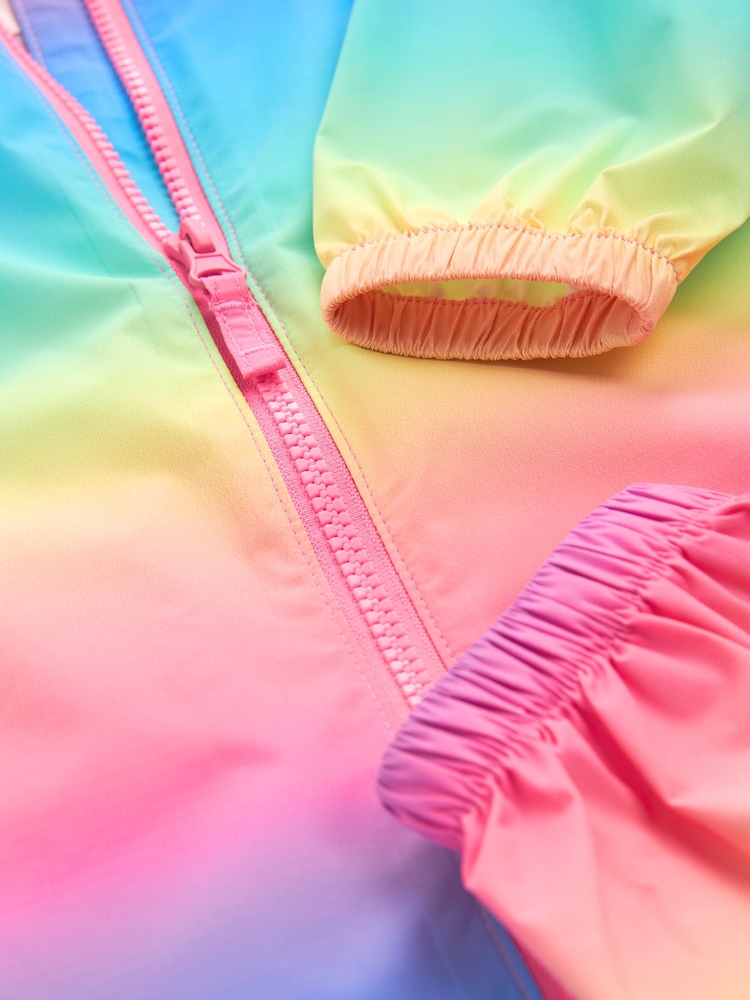 Rainbow Ombre Waterproof Hooded Puddlesuit (3mths-7yrs) - Image 8 of 9