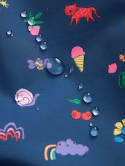 Navy Waterproof Fleece Zip Lined Hooded Puddlesuit (3mths-7yrs) - Image 8 of 8