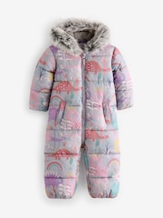 Multi Dinosaur Shower Resistant Printed Snowsuit (3mths-7yrs) - Image 4 of 8