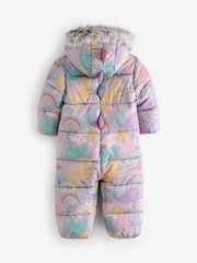 Multi Dinosaur Shower Resistant Printed Snowsuit (3mths-7yrs) - Image 5 of 8