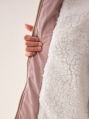 Toffee Pink Shower Resistant Faux Fur Trim Padded Coat (3-16yrs) - Image 7 of 7