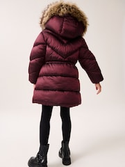 Berry Shower Resistant Faux Fur Trim Padded Coat (3-16yrs) - Image 3 of 10