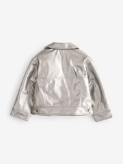 فضي - PU Biker Jacket (3-16yrs) - Image 8 of 10