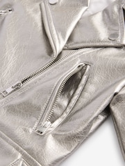 فضي - PU Biker Jacket (3-16yrs) - Image 9 of 10